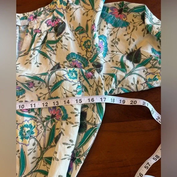 Loft Floral V-Neck Puff Sleeve Midi Dress - Picture 9 of 11